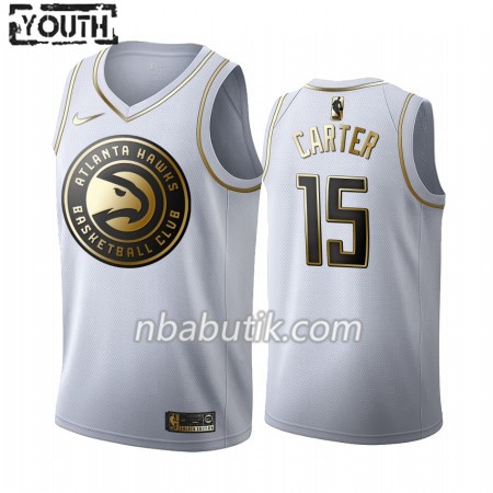 NBA Børn Trøje Atlanta Hawks Vince Carter 15 Nike 2019-20 Hvid Golden Edition Swingman